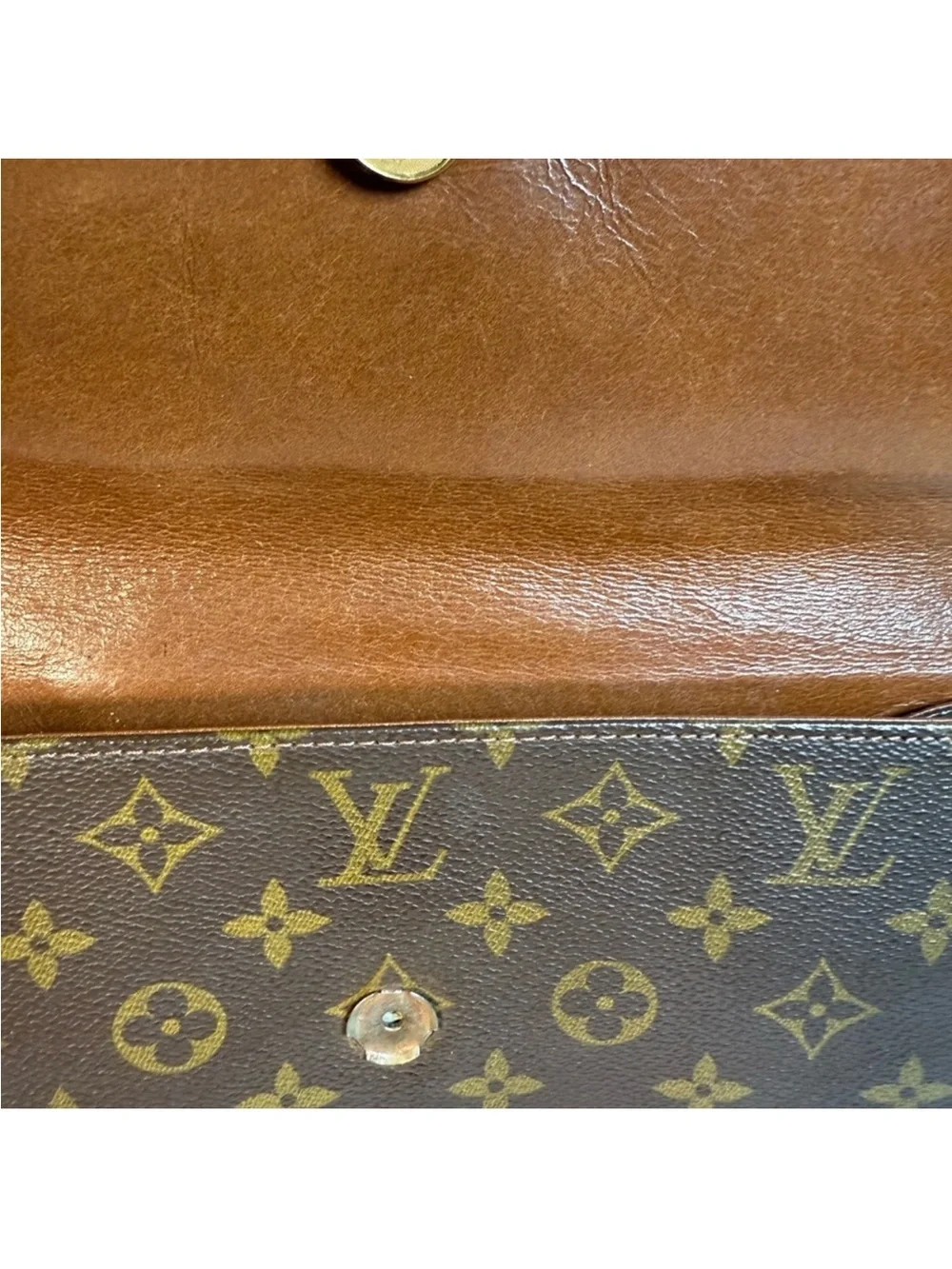 Louis Vuitton Monogram Pochette Dame clutch bag with dust bag Authentic